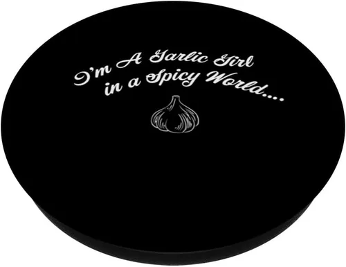 Vista 2 de Garlic Girl Lover In A Spicy World Foodie Cooking Chef PopSockets Adhesive PopGrip