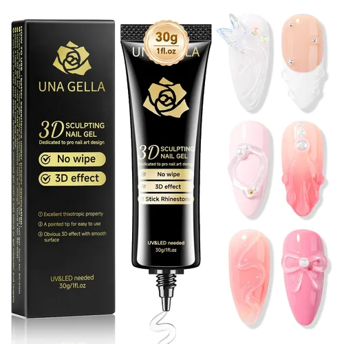 Vista 12 de UNA GELLA Nail Glue Remover for Press On Nails 20ml Pinpoint Acetone-Free