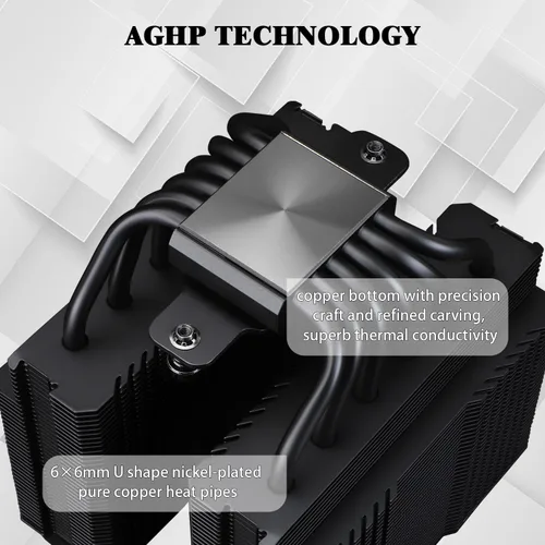 Vista 2 de Thermalright Peerless Assassin 120 Mini Negro Enfriador de CPU, 6 Tubos de Calor Tecnología AGHP, con Ventilador PWM de 120mm, Velocidad de 1500RPM
