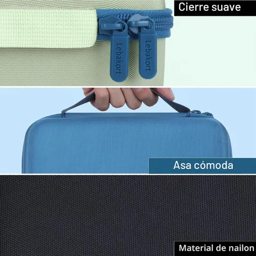 Vista 5 de Lebakort Estuche de almacenamiento compatible con altavoz Anker Soundcore Boom 3i para exteriores (funda azul)