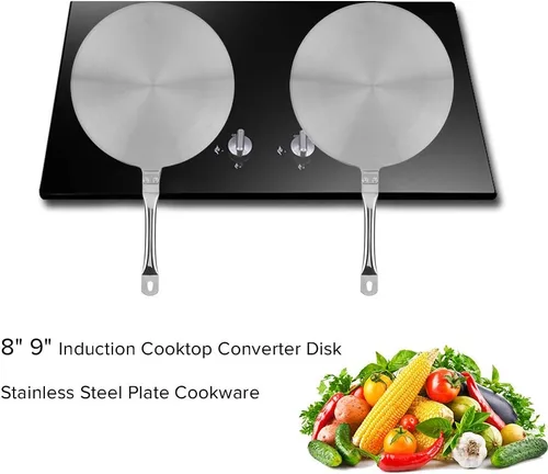 Vista 2 de Difusor de placa de inducción de acero inoxidable - Distribuidor de calor de 20/9.4 in para cocinas de gas/eléctricas