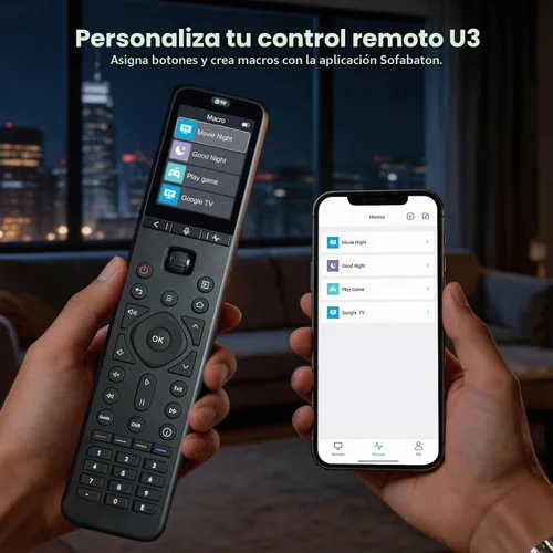 Vista 7 de SofaBaton Control remoto universal U3, rueda de desplazamiento, mouse de aire, multipunto Bluetooth, control remoto inteligente todo en uno