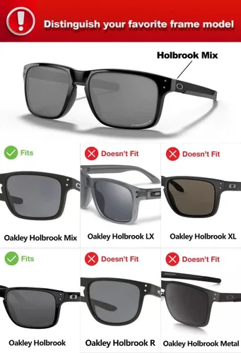 Vista 4 de Lentes polarizadas de repuesto para gafas de sol Oakley Holbrook Mix OO9384 - MultiOptions