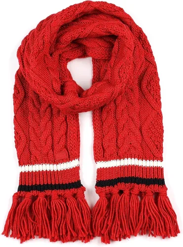 Vista 2 de Tommy Hilfiger Women's Cable With Stripe Scarf