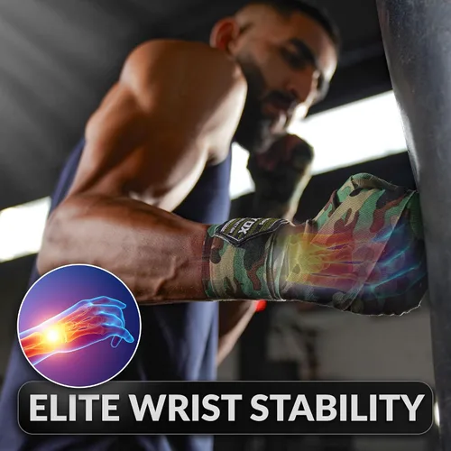 Vista 7 de WYOX Boxing Hand Wraps Inner Gloves, Elasticated Thumb Loop Bandages Mexican Style Under Mitts Wrist Wrap Protection Muay Thai MMA Kickboxing
