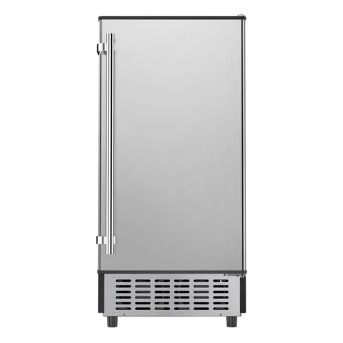 Vista 2 de Coolake Máquina de Hielo Comercial Bajo Mostrador de 15 Pulgadas, 100 lbs/Día de Acero Inoxidable Empotrable Independiente con Contenedor