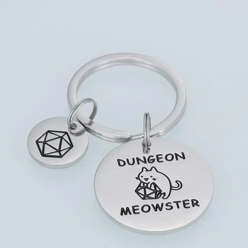 Vista 7 de HUTIMY Dungeons and Dragons, regalos para hombres, mujeres, adultos, él, divertido y único para marido, mazmorra D N D, joyería Dnd llavero, Acero