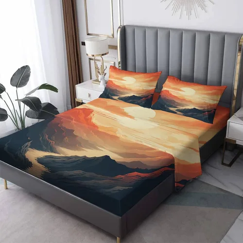 Vista 8 de Juego de sábanas tamaño individual con águila calva, sábanas de cama de águila, microfibra suave y bolsillo profundo y sábanas estampadas sin