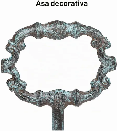 Vista 3 de Tope de Puerta de Hierro Fundido con Manija, Tope de Puerta de Metal Resistente para Perros de 4.88 Libras, Azul Desgastado..