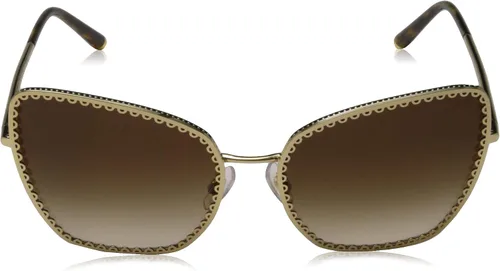 Vista 2 de DolceGabbana DG2212 - Gafas de sol 0213-61 para mujer marco dorado degradado marrón DG2212-02-13-61 Oro