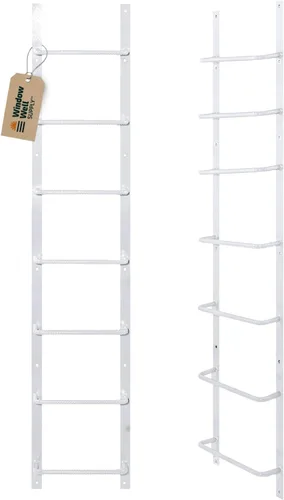 Vista 10 de Escalera de acero para ventanas de sótano (gris, 3 peldaños), escalera de salida atornillada resistente para el hogar, fácil de instalar, escaleras