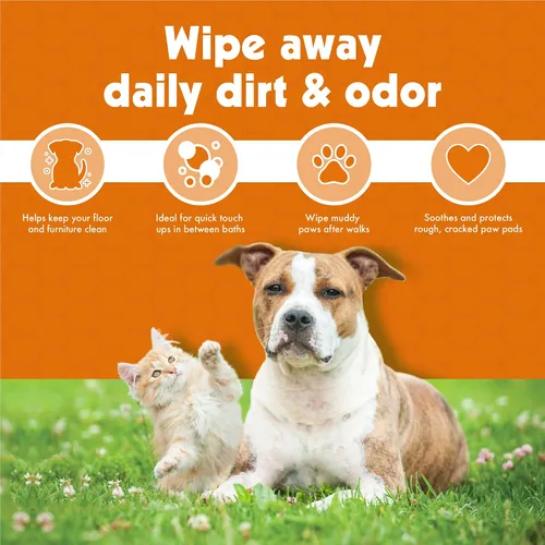 Vista 7 de PETKIN Toallitas Big N Thick PAW Toallitas para perros y gatos