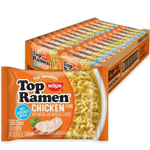 Vista 14 de Nissin Top Ramen - Sopa de fideos, salsa de soja, 3 onzas (paquete de 24)