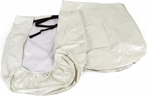 Vista 6 de Camco 45321 - Protector de vinilo para ruedas y neumáticos, paquete de 2 (24 a 26 pulgadas, blanco)