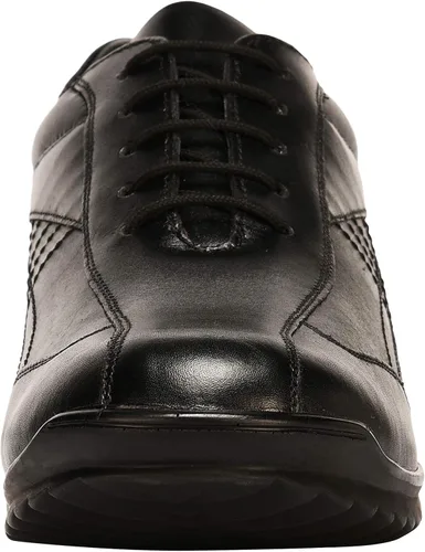 Vista 4 de LIBERTYZENO - Tenis deportivos para hombre de piel auténtica, transpirables, acolchados, a la moda, informales, con cordones