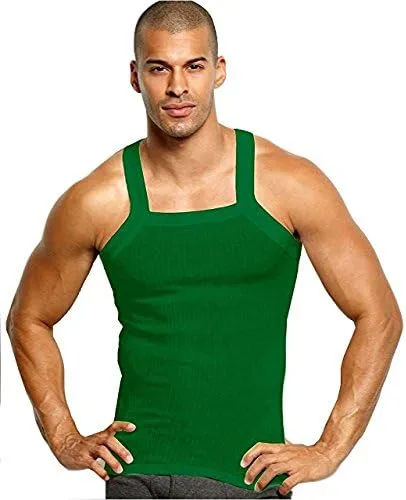 Vista 2 de John Son - Camiseta sin mangas de corte cuadrado superpesada, 2
