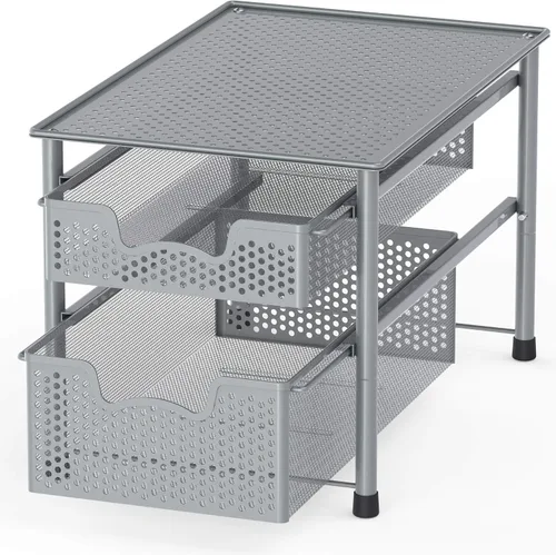 Vista 12 de Simple Houseware - Organizador con cajones de cesta apilables para gabinete, bronce