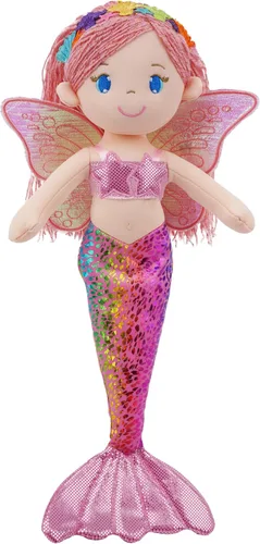 Vista 10 de June Garden 16.5" Sirena brillante Aurelia - Muñeca de felpa suave y brillante para regalo para niñas pequeñas