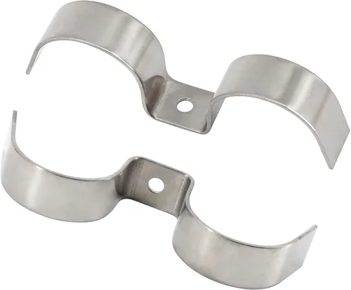 Vista 2 de 16Pcs 6mm 304 Stainless Steel Double Line Clamps Pipe Clamp with Screws for Pipe Tube Fixed Installation