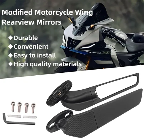 Vista 4 de Espejos retrovisores modificados para motocicleta, espejos laterales giratorios ajustables para Honda CBR125R CBR250R CBR300R CBR500R CBR600F4