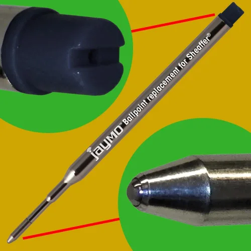 Vista 3 de Jaymo Repuesto para Sheaffer K 99335 - Medidas 3.75 in / 95 mm de largo - Recambio de bolígrafo - 12 negro