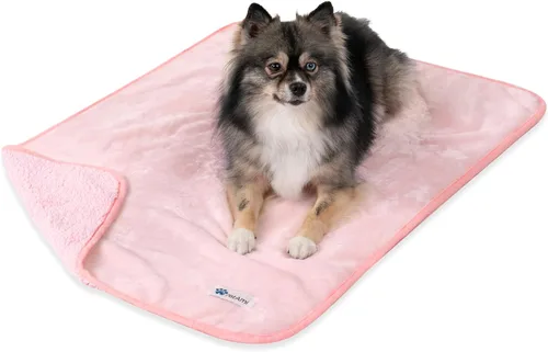 Vista 11 de PETAMI Manta impermeable de forro polar Sherpa para gatos y perros, color beige, talla S