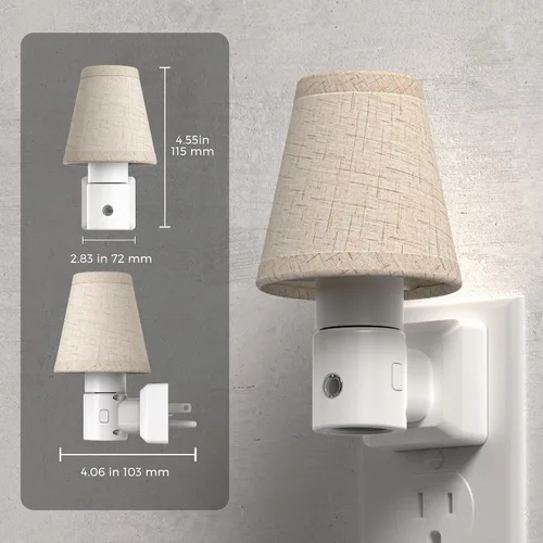 Vista 8 de L LOHAS LED Las luces nocturnas se enchufan a la pared, enchufe en la luz Beige-3000K