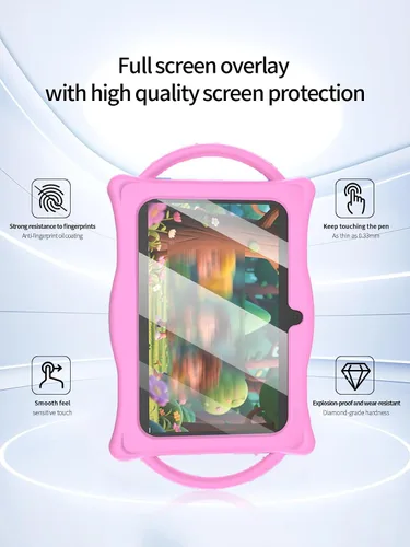 Vista 2 de Protector de pantalla para tablet BYANDBY Q8K Android 14 de 7 pulgadas, antiarañazos, dureza 9H, sensible al tacto, bordes redondeados 2.5D, sin