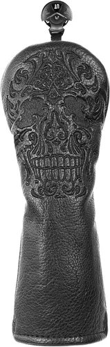 Vista 7 de Craftsman Golf Fundas para Cabezas de Palos de Golf de Calavera Esqueleto Negro para Maderas, Drivers, Híbridos y Hierros
