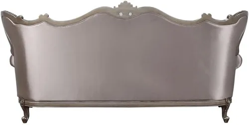 Vista 5 de Acme Jayceon Sofá capitoné de tela con 5 almohadas en beige champán