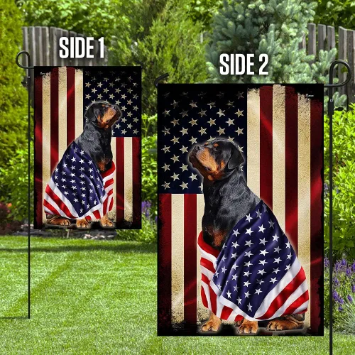 Vista 8 de FLAGWIX Bandera estadounidense Rottweiler Bandera patriota estadounidense v5, bandera de casa (29.5 x 39.5 pulgadas), banderas de Estados Unidos