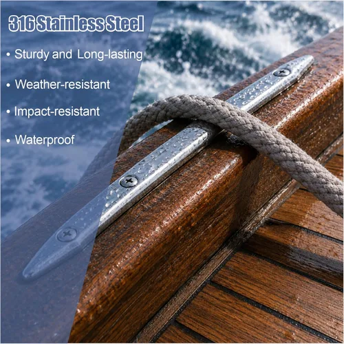 Vista 3 de Strake de acero inoxidable marino – Protección de correas de fricción para lancha, yate, RV, accesorios, 2
