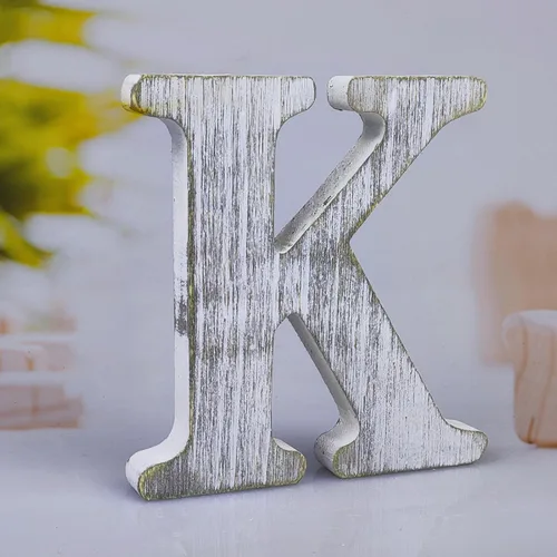 Vista 14 de Letras de madera rústica sin terminar de 6 pulgadas para decoración de pared, letras decorativas de pie en rodajas, decoración de tablero
