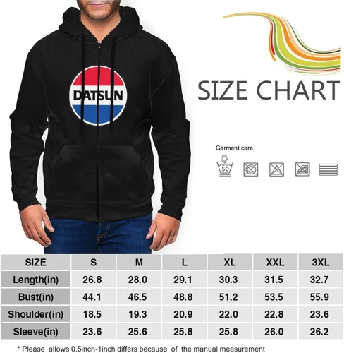 Vista 4 de Lizisgu Datsun - Sudadera con capucha y cremallera completa para hombre
