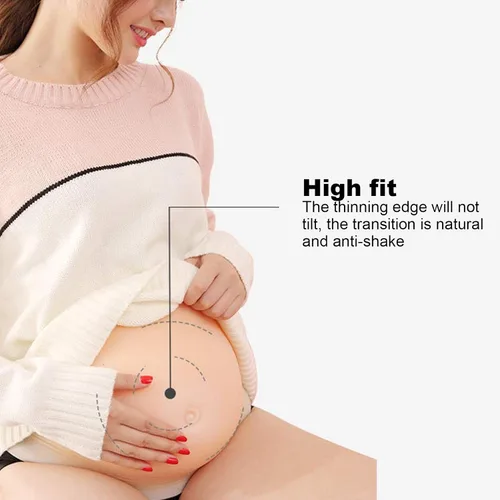 Vista 4 de Vientre falso de embarazo, silicona artificial flexible para adultos, vientre falso para embarazadas, vientre falso para embarazo, abdomen falso