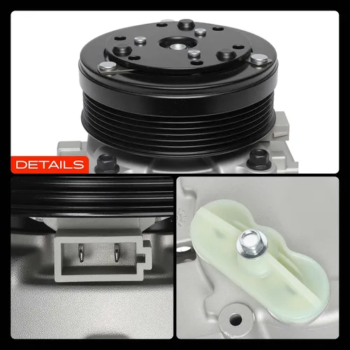 Vista 9 de A-Premium Compresor de CA con embrague compatible con Ford Explorer 1996-2001, Mustang 1994-1995 2005-2006, Aerostar, Thunderbird & Mercury Cougar