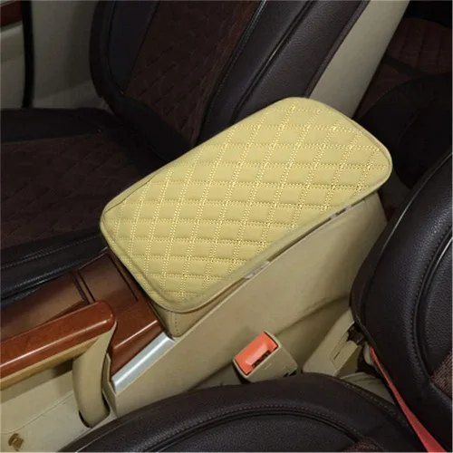 Vista 10 de Funda para consola central de coche, universal, de cuero sintético, reposabrazos para auto, protector de reposabrazos de consola central, apto