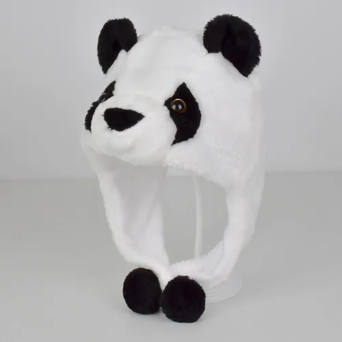 Vista 2 de Sombreros de felpa de animales para niños, niñas, mujeres, hombres, disfraz de fiesta de Halloween, gorro suave y cálido divertido para adolescentes