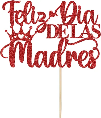 Vista 5 de Feliz Dia De Las Madres Decoración para tartas, Feliz Cumpleanos Mamá, Best Mom Ever, Feliz Dia Mama, Feliz Día de la Madre, Decoración para fiestas