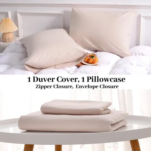Vista 261 de NEXHOME PRO Funda de edredón Twin XL 100% algodón lavado, transpirable, duradera, texturizada, similar al lino, juego de ropa de cama para el hogar