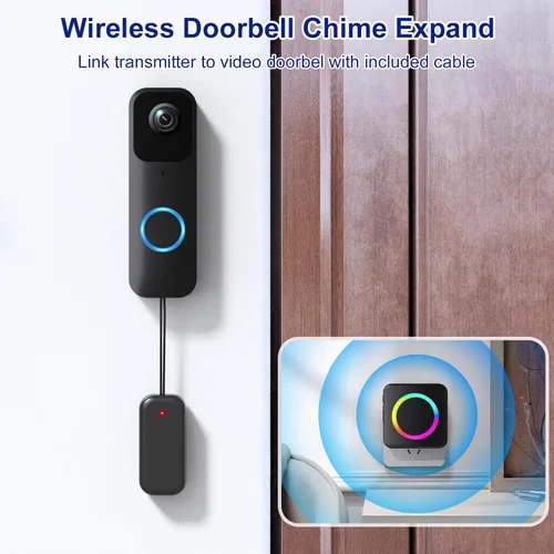 Vista 5 de Timbre de puerta inalámbrico - Compatible con Blink Video Doorbell y Blink Video Doorbell (2ª generación) (1 extensor de timbre de video 1 receptor)