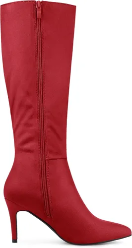 Vista 7 de Allegra K Botas altas hasta la rodilla con tacón de aguja puntiagudo para mujer