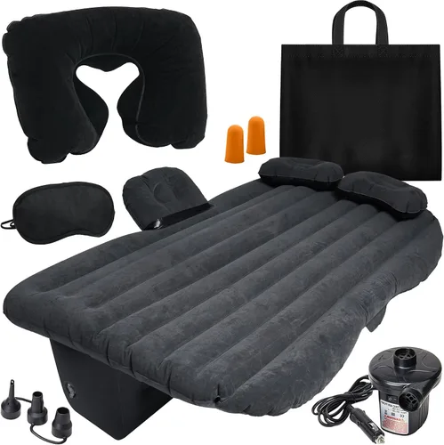 Vista 8 de VaygWay Colchón inflable de aire para automóvil – Cama de aire con kit de bomba – Asiento trasero – Cojín de cama inflable para vacaciones