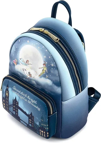 Vista 2 de Loungefly Disney Peter Pan Second Star Glow - Bolso de hombro con doble correa para mujer, Multi
