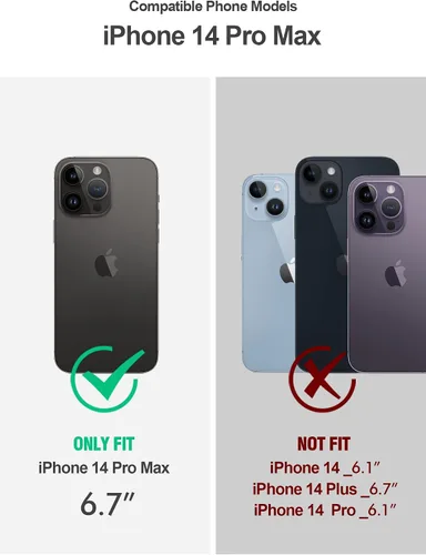 Vista 2 de Poetic Neon - Funda para iPhone 14 Pro Max, resistente de doble capa, delgada, a prueba de golpes, compatible con carga inalámbrica, antideslizante