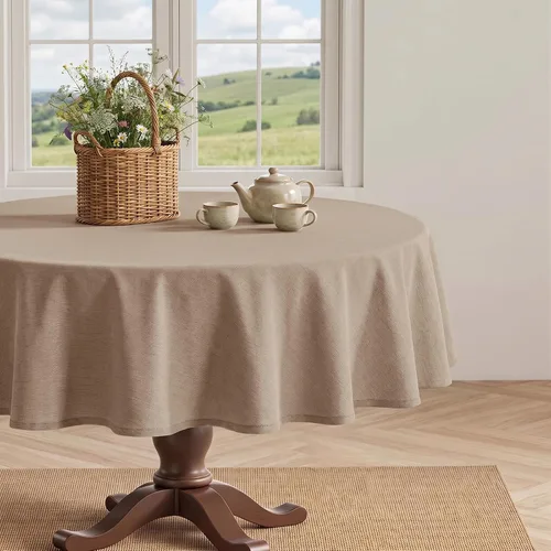 Vista 11 de IVAPUPU Mantel de Lino Texturizado para Mesa Rectangular - Mantel de Tela Impermeable Rectangular Sin Arrugas Limpiable Cubierta de Comedor