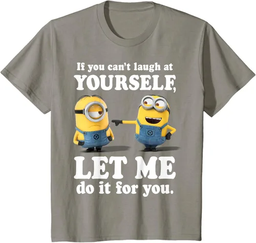 Vista 34 de Camiseta gráfica de Minions de Mi villano favorito: Ríete de ti mismo Negro