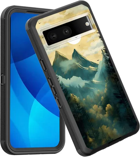 Vista 49 de Funda para Pixel 7a, a prueba de golpes, 3 capas, protección de cuerpo completo, resistente, de alto impacto, para Google Pixel 7a de 6.1 pulgadas