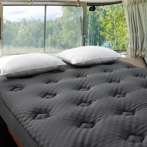 Vista 10 de Hansleep - Cubrecolchón de espuma viscoelástica tamaño individual Viscose Derived from Bamboo, Twin Size Mattress Pad Cover for Back Pain Relief