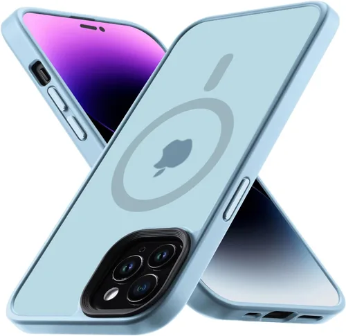 Vista 7 de Yriklso Funda para iPhone 12 Pro Max, a prueba de golpes, iPhone 12 Pro Max, protección contra caídas de grado militar, funda protectora rígida Azul